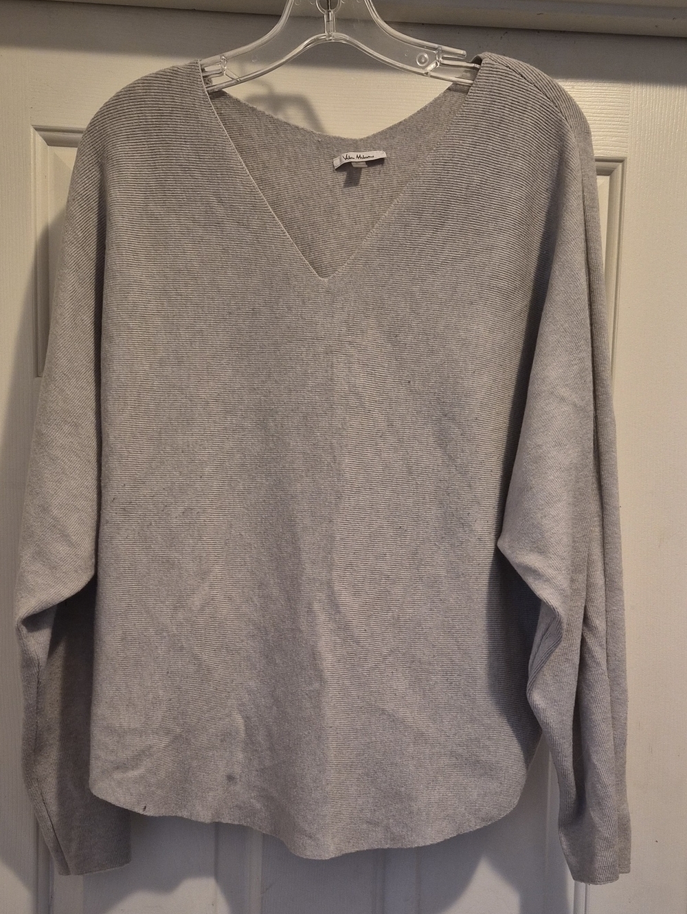 Light Gray V-Neck Women's Sweater